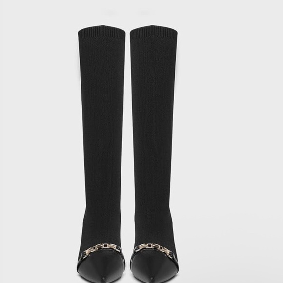 Elegant Black Lace-Up Boots - Picture 1 of 5